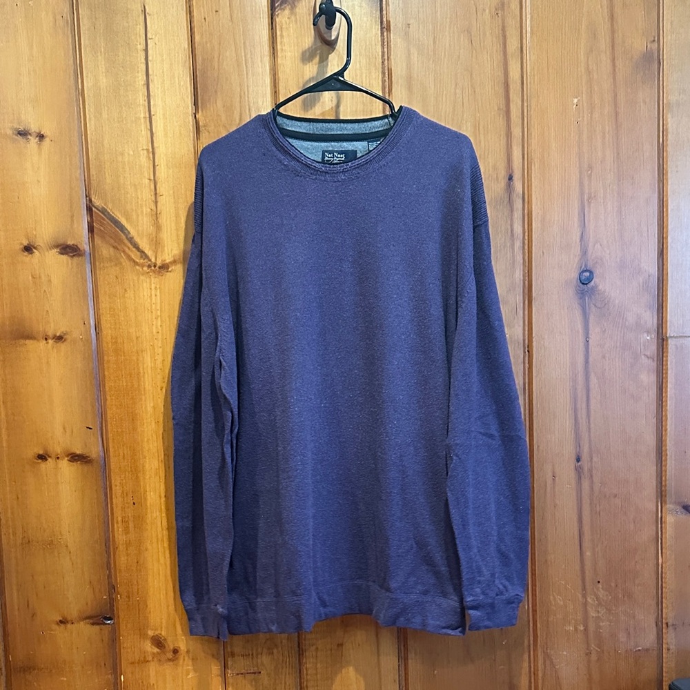 Nat Nast Luxury Originals Men’s Purple Crew Neck Sweater Size XXL